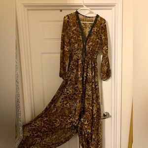 Women’s cheetah print, long maxi dress